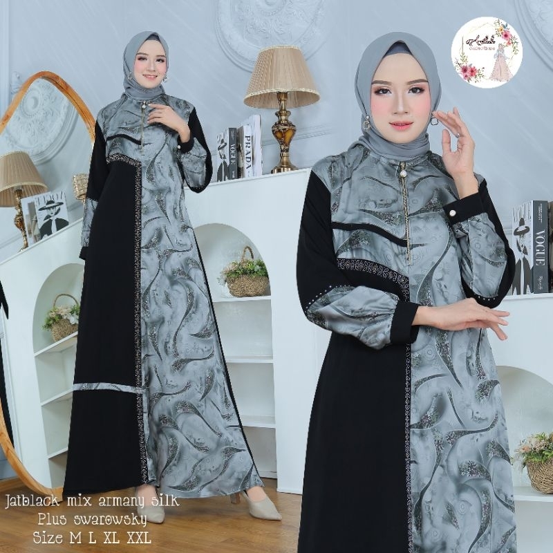 GAMIS ALCAVELA EXCLUSIVE JATBLACK MIX ARMANY SILK BUSUI