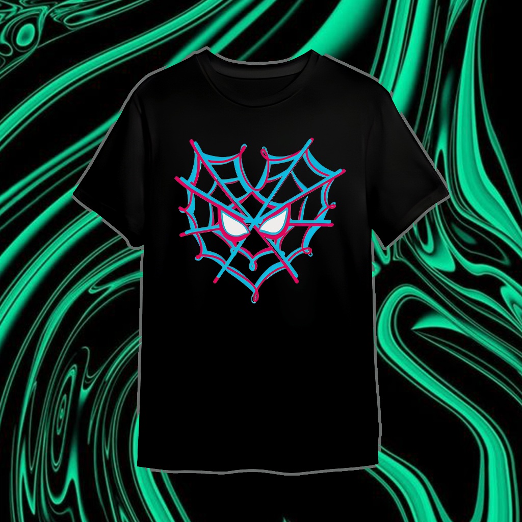 V4 Kaos Couple Spiderman Miles Morales & Gwen Stacy Warna Putih - Kaos Spiderman Couple - Tshirt Spi