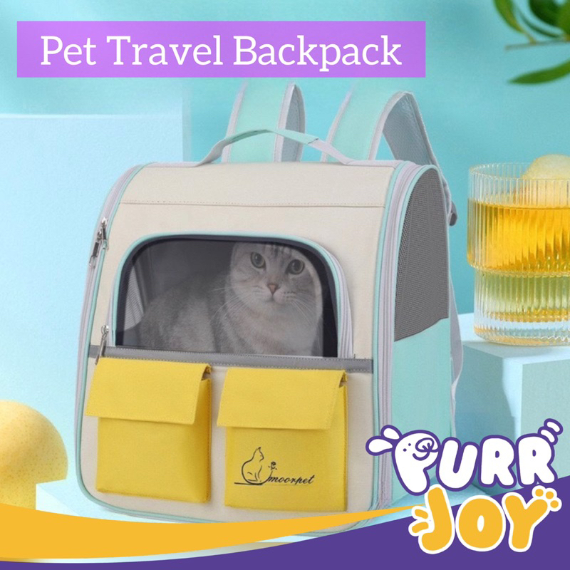 PURRJOY PREMIUM QUALITY Pet Travel Carrier Backpack / Tas Ransel Kucing / Tas Kucing / Pet Cargo / Tas Traveling Hewan Anjing Kucing