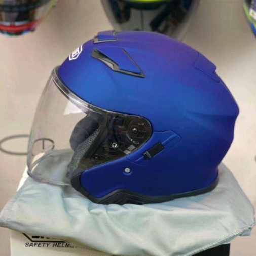 HELM HALF FACE SHOEI J CRUISE II NAVY DOFF HALF FACE DOT ECE HELM MOTOR