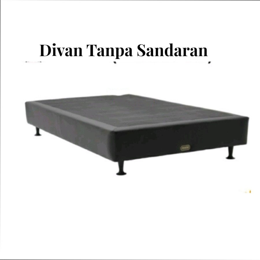 Divan Kasur Springbed Rangka kayu mahony Ranjang Tanpa Sandaran Bandung