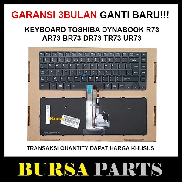 Keyboard Toshiba Dynabook R73A R73B R73D R73T Backlite