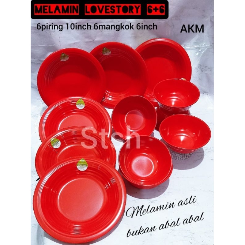 MELAMIN ORI PIRING SET MANGKOK