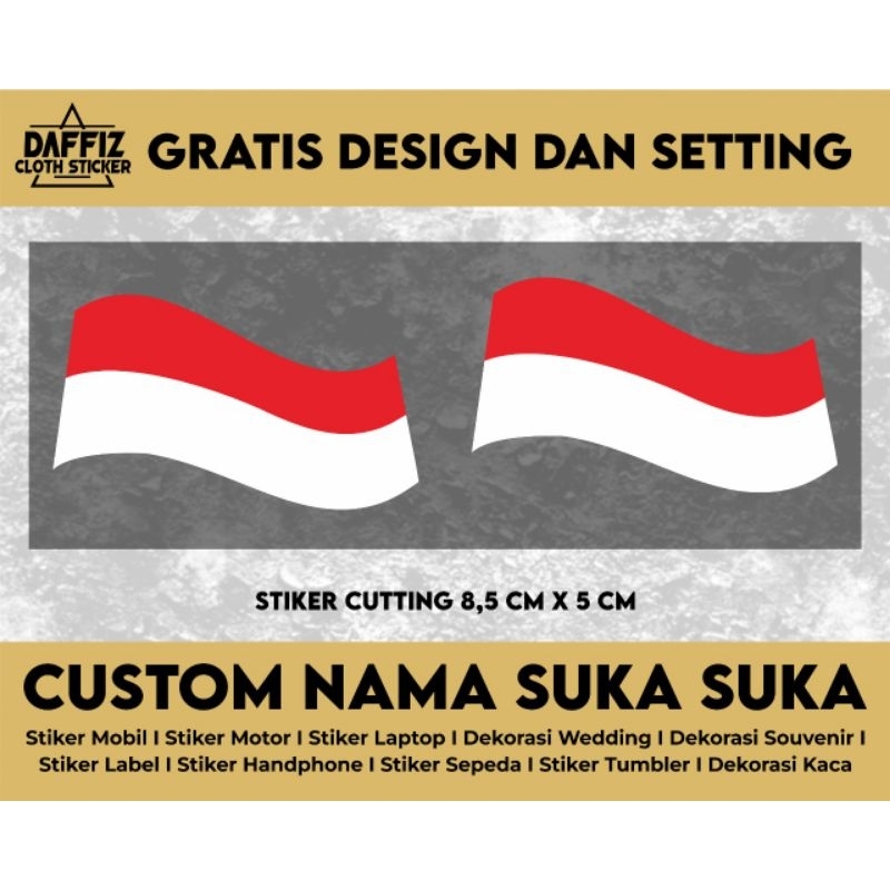 

Stiker cutting Bendera Indonesia