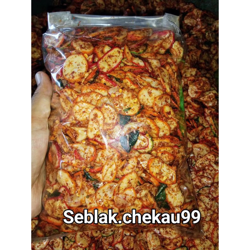 

seblak kerupuk bawang kerupuk bulat extra daun jeruk 500gr