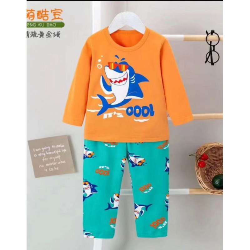 PIYAMA KUBAO BAJU TIDUR ORGANIK ANAK SIZE 4-6 TAHUN| PIYAMA IMPORT ANAK|