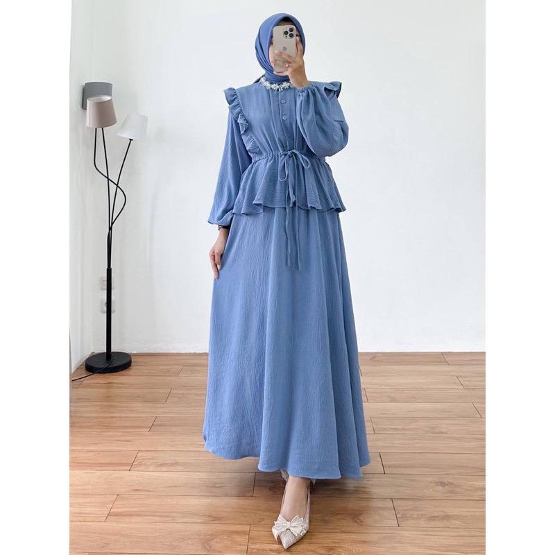 SLAVINA GAMIS POLOS CRINKLE AIRFLOW LD 110 // GAMIS POLOS // GAMIS IVANA WANITA TERBARU // GAMIS KEK