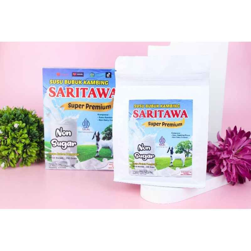 

SARITAWA Susu Bubuk Kambing Premium Non Sugar 250 Gram