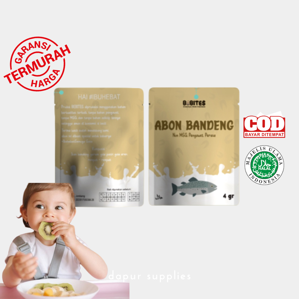 

Abon Ikan Bandeng Abon Mpasi Bayi 4gr / Abon Ikan Bandeng Sachet Sehat Tanpa Pengawet / Abon Bayi Non MSG