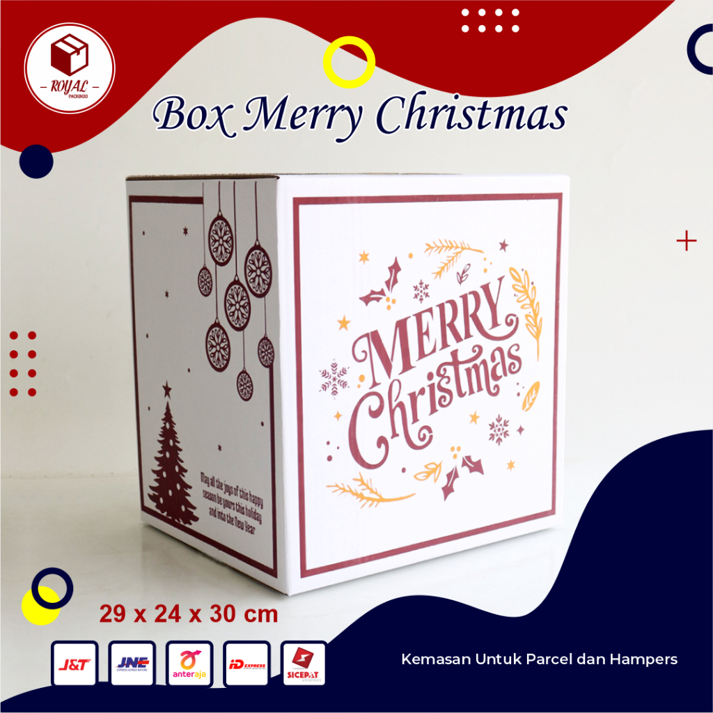 

Box Parcel - Special Edition "Merry Christmas" (Uk. 29 x 24 x 30 cm) Parcel/Box/Kardus/Spesialbox/Hampers/Kardusmurah
