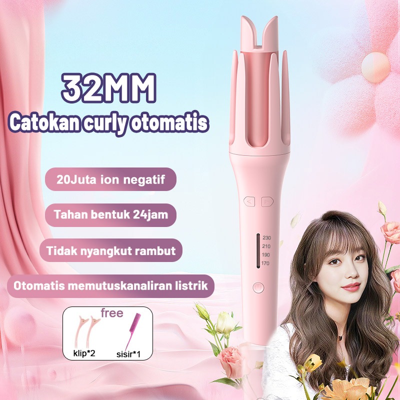KUCUU Catokan Keriting Keramik Otomatis Catokan Rambut Curly Libra Hair Styler 32mm Hair Curly New D