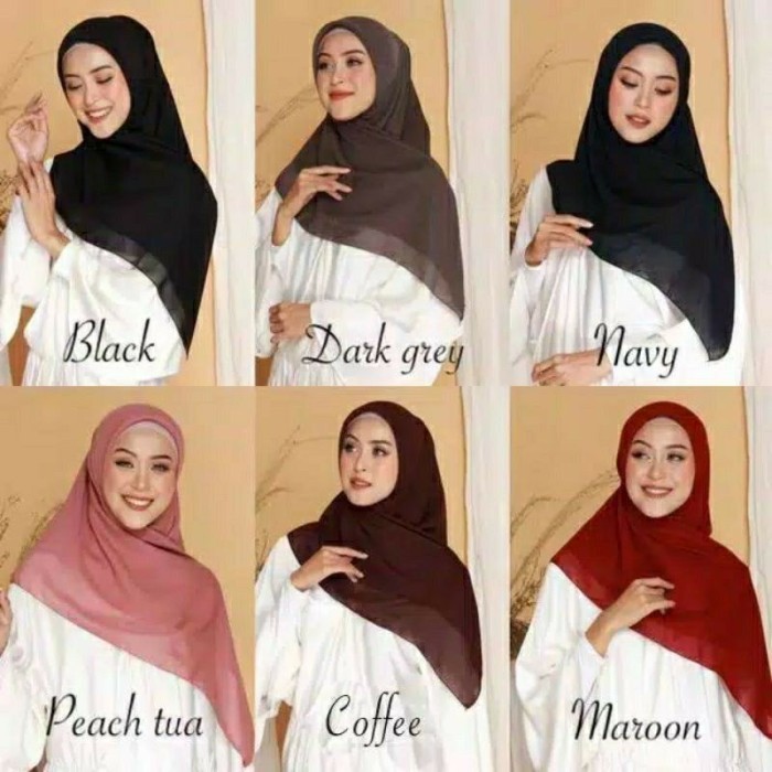 Hijab Kerudung Segiempat Paris Premium Red Rose