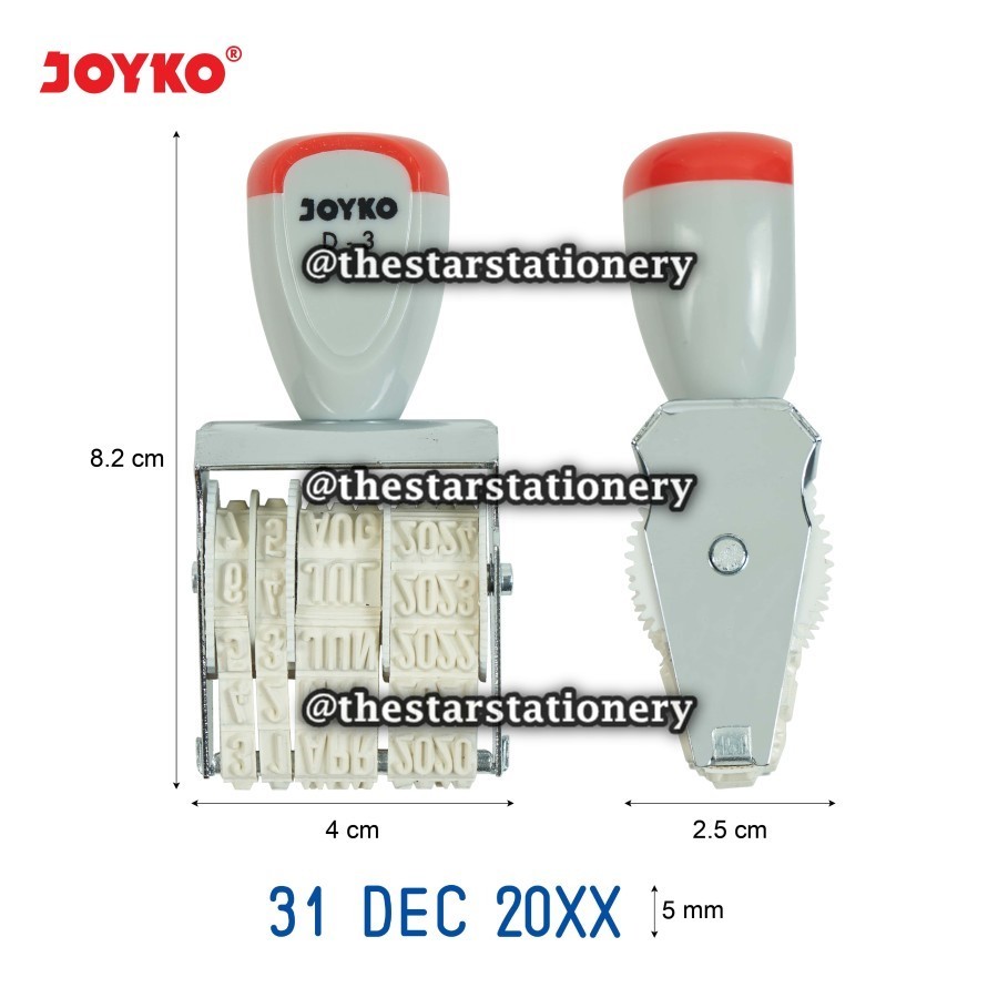 

(1 Biji) Stempel Tanggal Joyko D-3 Lebar 5 mm / Date Stamp Stempel Tanggal Joyko D-3