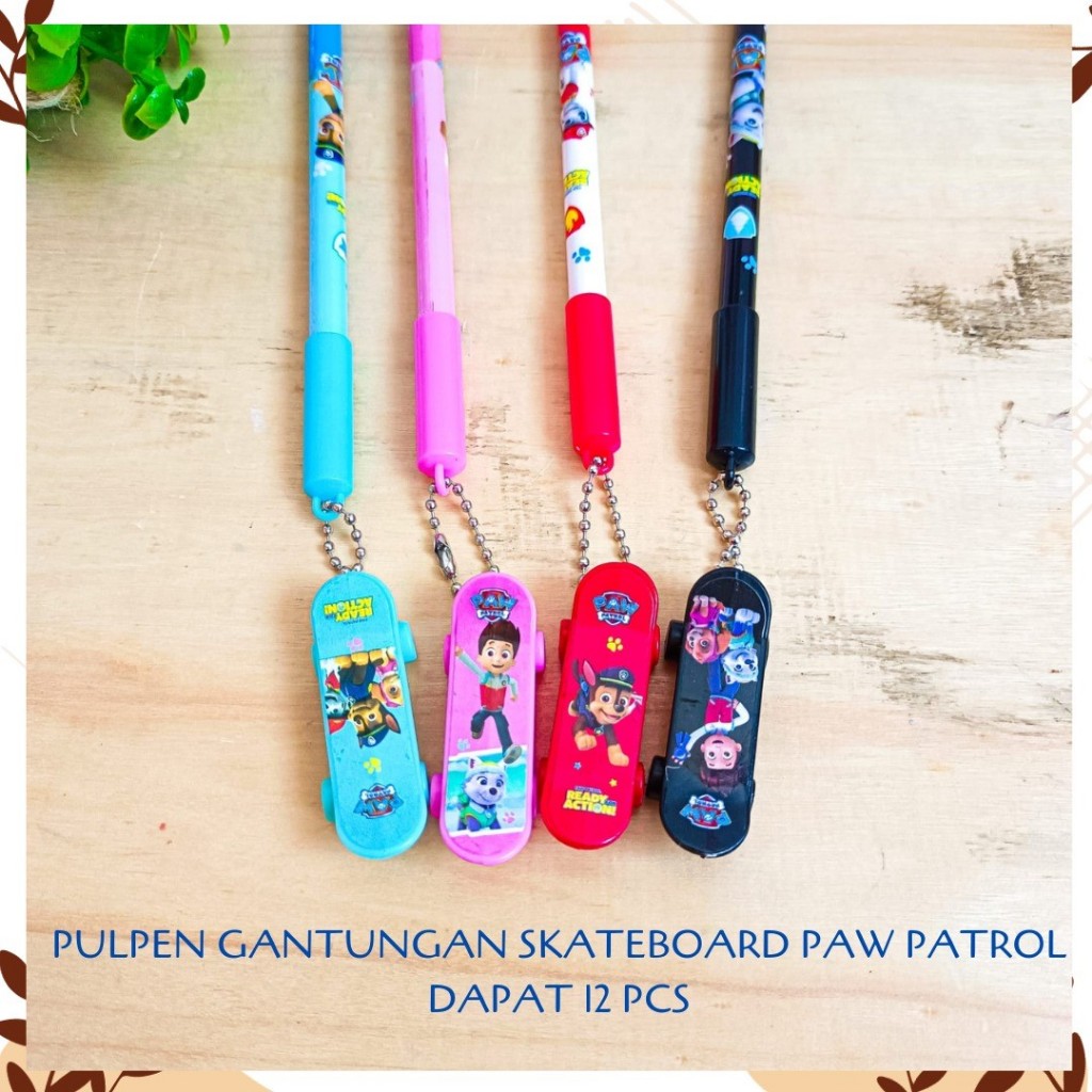 

SELUSIN (12 PCS) PULPEN GANTUNGAN SKATEBOARD PAW PATROL ANIMAL DOG CUTE ACTION PEN PENA BOLPEN BOLPOIN ANAK LUCU ALAT TULIS KANTOR SEKOLAH MURAH TERMURAH COD