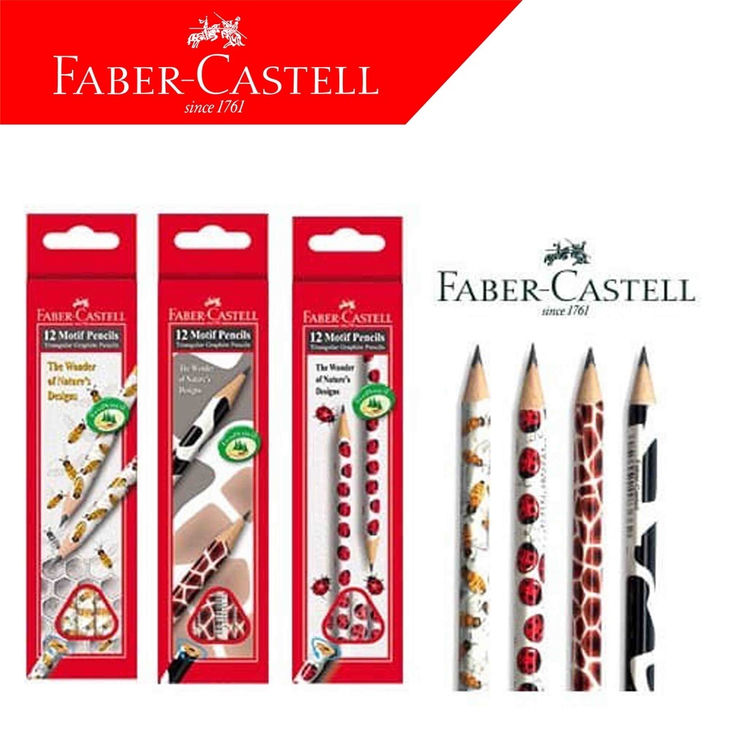 

Pensil 2B Faber Castell Motif - Pena Sekolah Pensil Motif