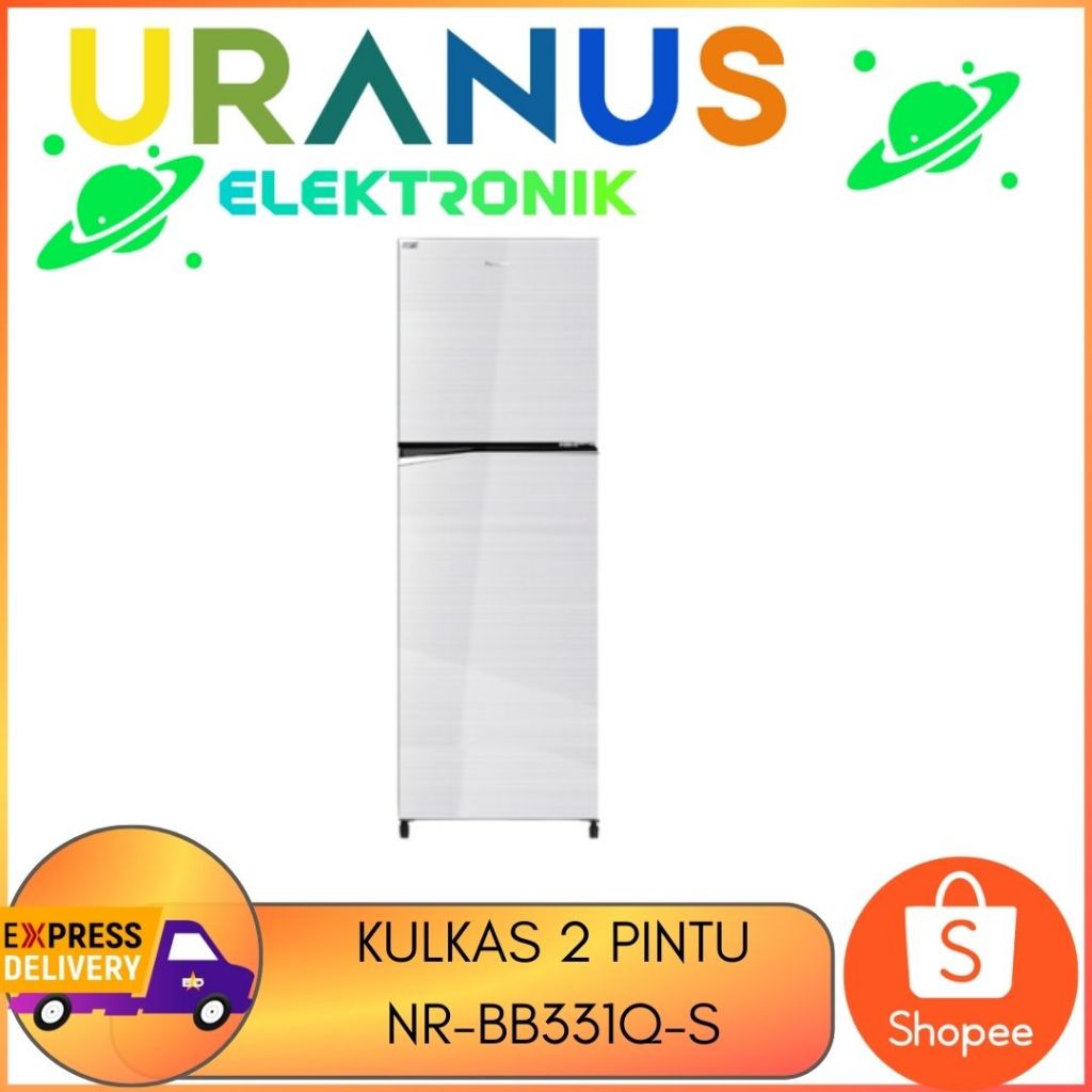 Panasonic NR-BB331Q-S Kulkas Panasonic 2Pintu Kapasitas 324Liter Bottom Frezer