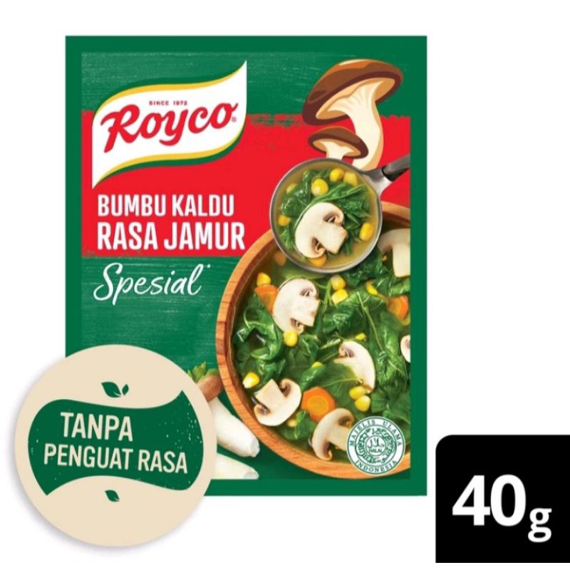

Royco Bumbu Kaldu Rasa Jamur Bumbu Kaldu MPASI Tanpa Penguat Rasa dan Tanpa Pewarna 40 gram
