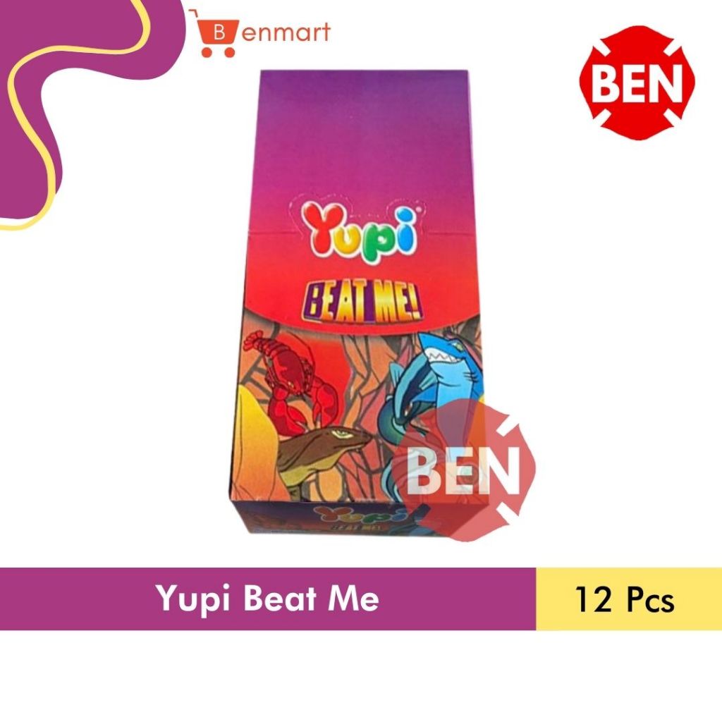 

Yupi Beat Me 1 Pak Box 12 Pcs - Permen Jelly Beat Me! BeatMe Jeli Dus