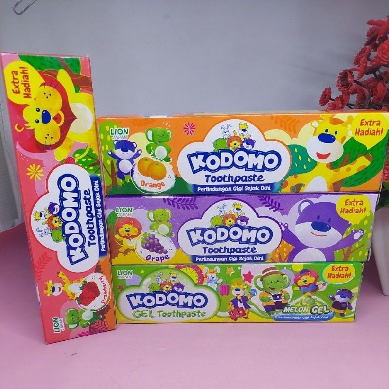 [ 3 PCS ] KODOMO PASTA GIGI ANAK 45 gr Mix/ 3 Pcs Pasta Gigi Anak/ODOL ANAK/ Melindungi Gigi Anak de