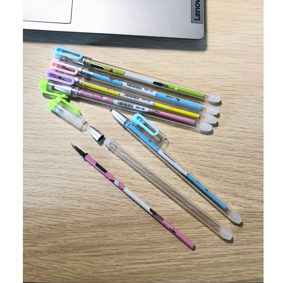 

6pcs Pena Bisa Dihapus Pulpen Magic Tinta Biru Hitam Pen Gannise GN-ST0545