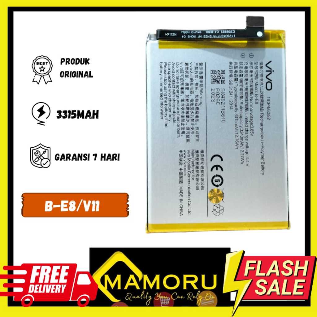BATERAI/BATTERY ORIGINAL VIVO V11 / B-E8