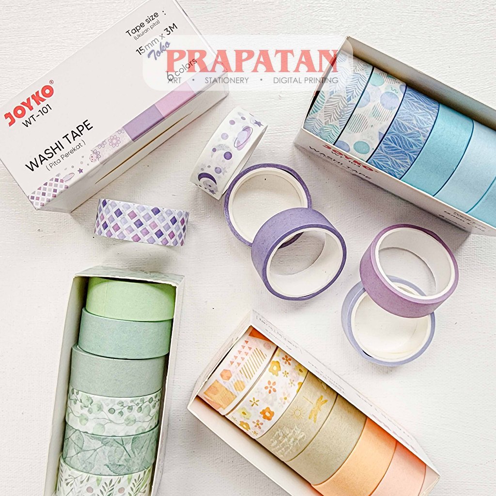 

Joyko Washi Tape Set 6pcs WT