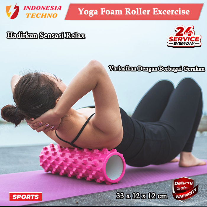 Yoga Roller Foam Yoga Roler Gym Fitness Yoga Olahraga Pria Wanita Gym Pilates Yoga Roller / Foam Rol