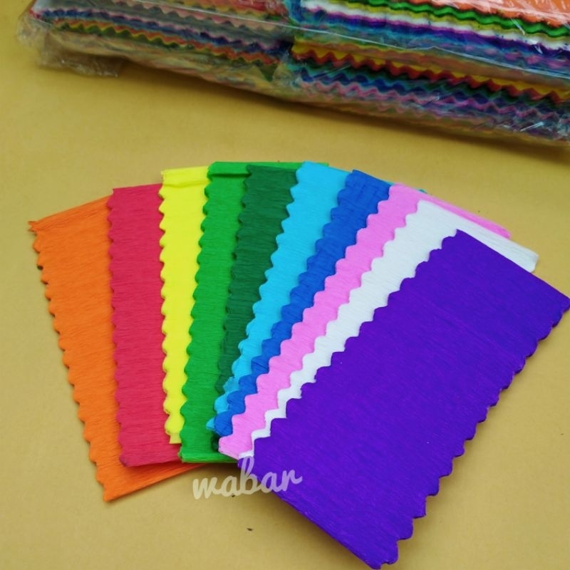 

Kertas Krep warna warni dekorasi/ kerajinan