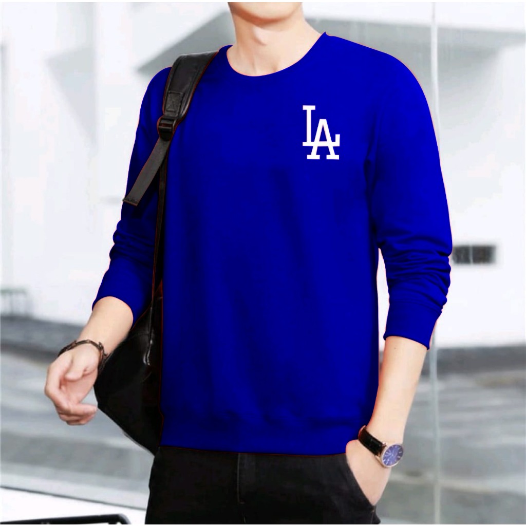 Bisa COD Sweater Keren Promo Sale Kaos Pria Kekinian LA Baju Unisex Terbaru Kaos Pria Lengan Panjang Crewneck Cowok Terlaris Los Angeles Sweter Pria Distro Kaos Oblong Murah Sweater Remaja Dewasa