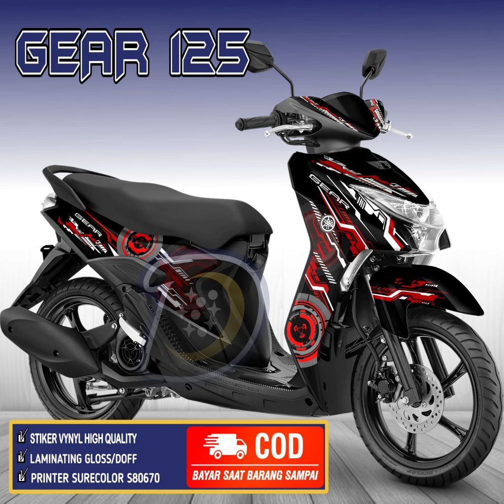 Decal Yamaha Gear 125 Striping Yamaha Gear Stiker Motor Yamaha Gear Hitech