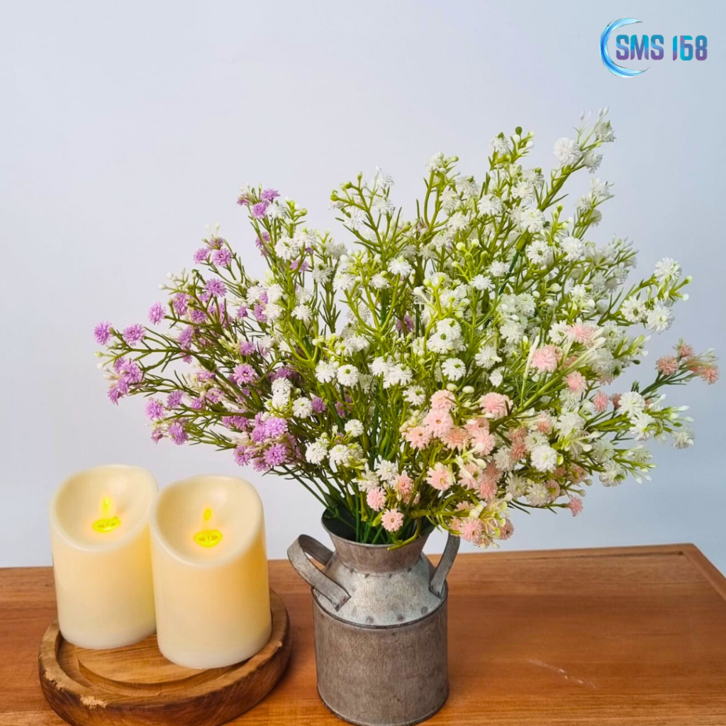 Baby Breath Pendek Cabang 5 Artificial Dekorasi Buket Backdrop Wedding Flower