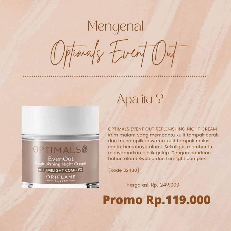 42553 Optimals Event Out Night Cream Malam 50 Ml
