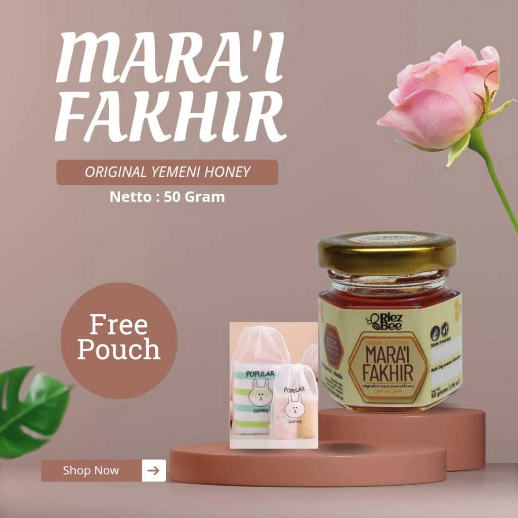 

Madu Murni Yaman Mara’i Fakhir Grade A 50 gram - Asli Original 100 % Yaman, Kualitas Premium By RiezBee