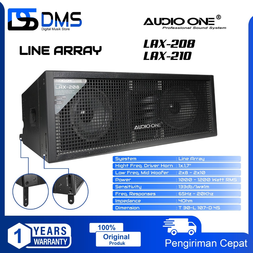 Speaker Pasif Line Array Audio One LAX 10INCH-8INCH Original 2 Speaker