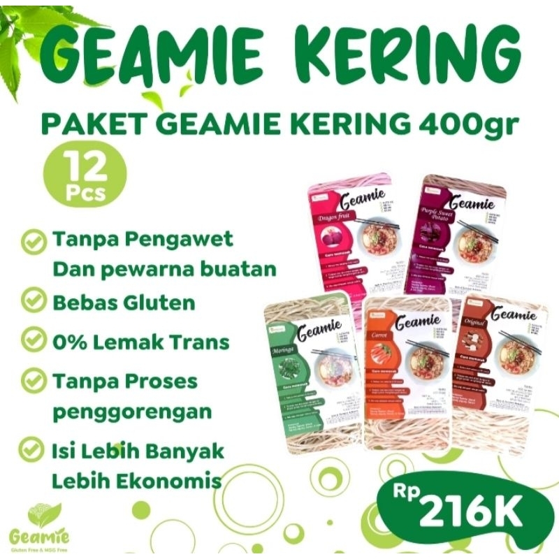 

Paket Geamie Kering Gluten free 400gr non bumbu