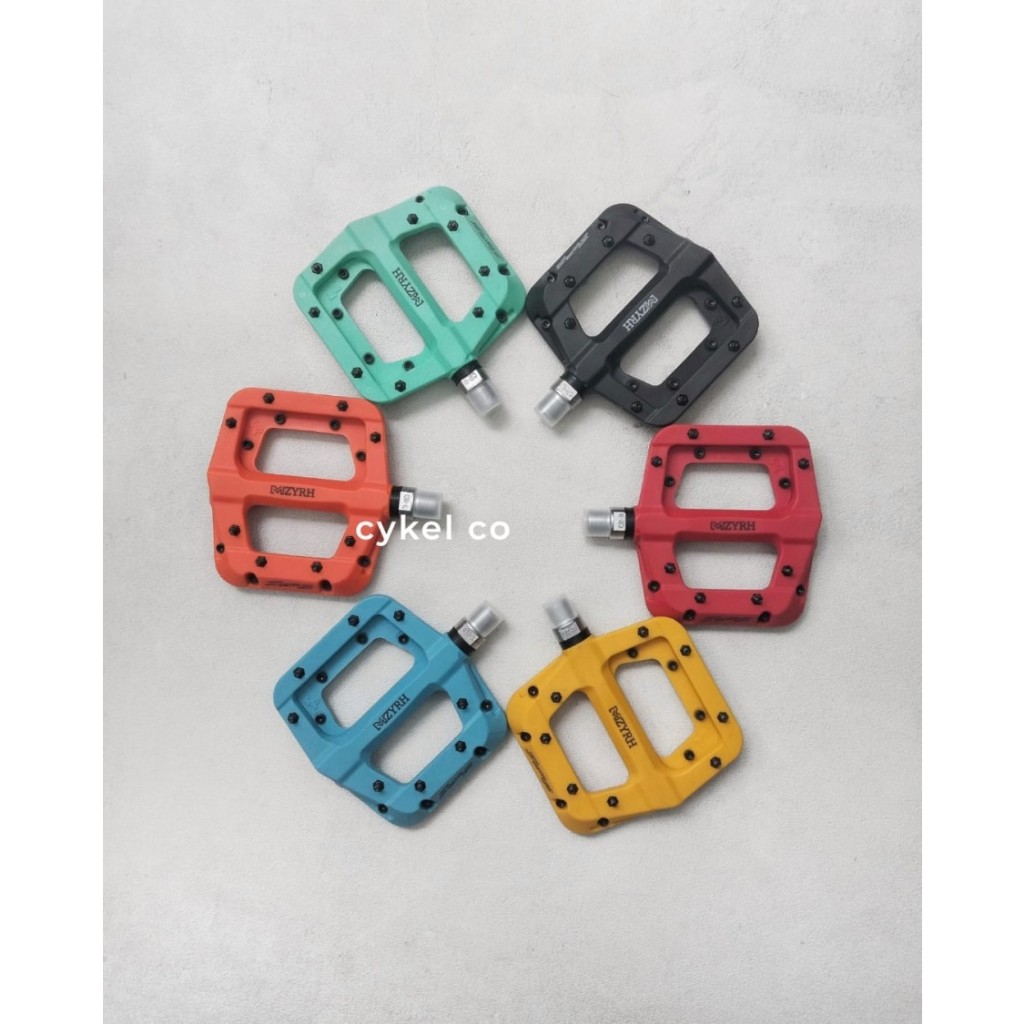 Pedal Sepeda Ultralight Plastik 9/16 Inch As Baja Warna Cerah untuk BMX MTB