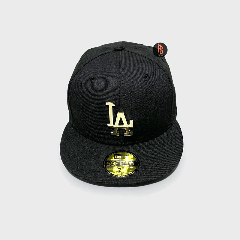 TOPI NEW ERA ORIGINAL 5950 METAL LOS ANGELES DODGERS BLACK GOLD