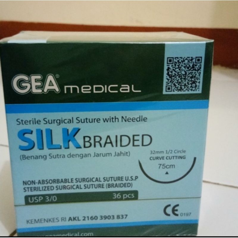 Catgut Silk +Jarum GEA BOX