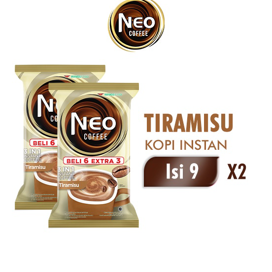 

HTZJ6155 Terlaku... Neo Coffee Tiramisu (9 pcs x 20 gr) Twinpack