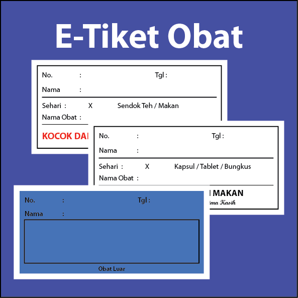 

E-Tiket Obat - Stiker Obat