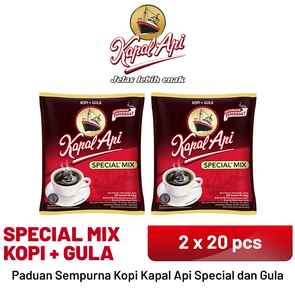 

CSKR2710 KAPAL API Special Mix 2 Bag (20 x 23 gr)