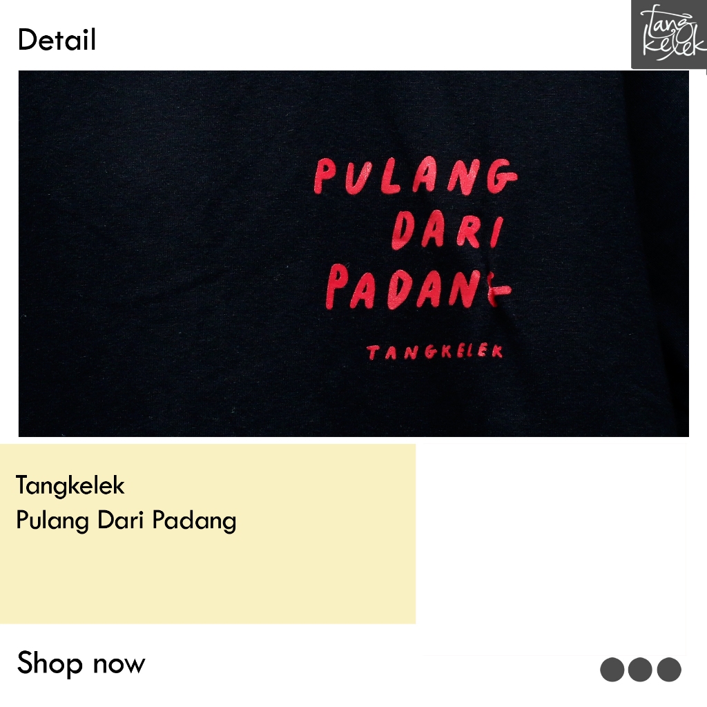 Tangkelek Baju Kaos Pulang Dari Padang Warna Hitam