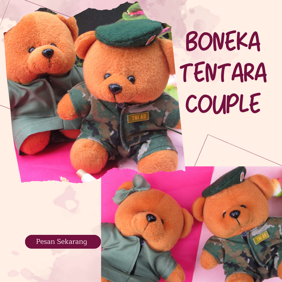 Boneka Profesi Couple TNI Persit / Boneka Tentara Mini TNI AU AL
