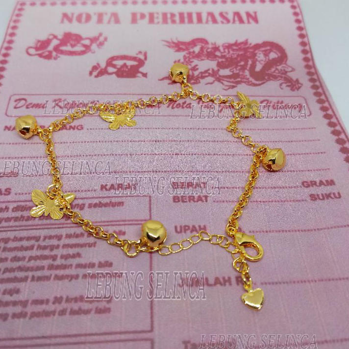 Best Produk gelang kaki emas muda kadar 88.9,gelang kaki emas wanita dewasa 3 gram asli  ,gelang per