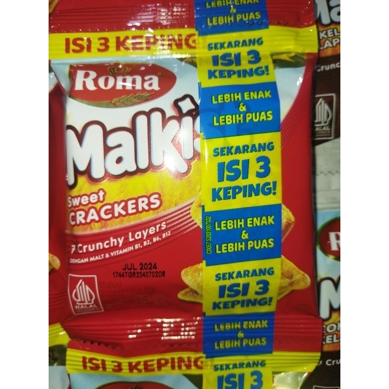 

Biskuit Roma Malkist sweet Crackers Rtg Isi 10pcs