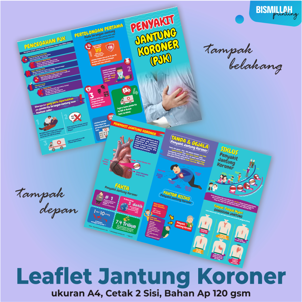 

Brosur kesehatan Jantung Koroner leaflet jantung