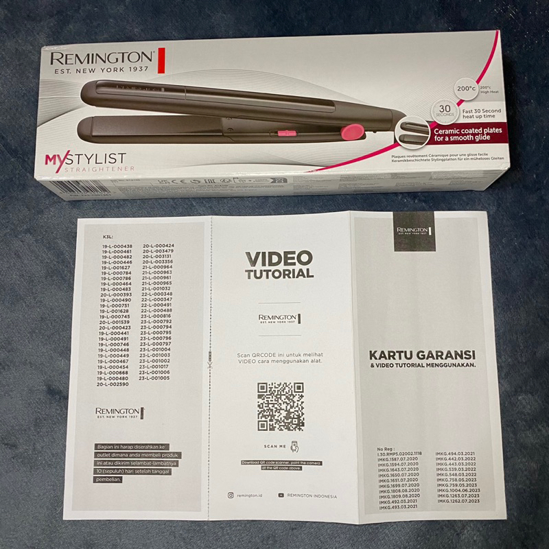 Remington Catokan Pelurus Rambut SIA100 New Original
