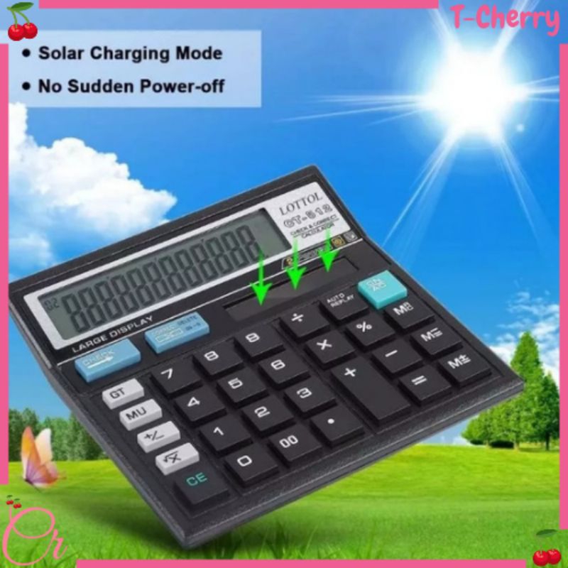 

Kalkulator Check dan Corret 12 Digit Kalkulator Layar Besar dual Baterai