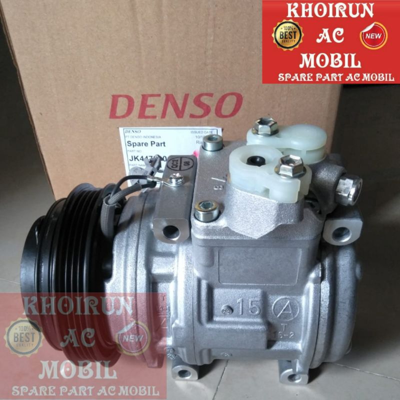 Compresor Kompresor AC Mobil Toyota Kijang Kapsul BENSIN  2.0 EFI - Puly 4PK PULY Gigi - Denso Asli