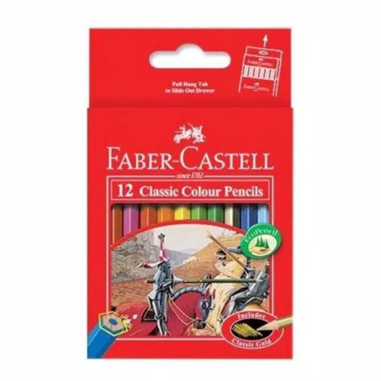 

➩↓✮≛ Faber Castell Pensil Warna Classic 12 Pendek